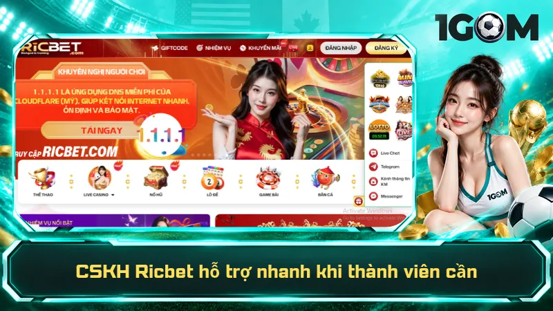CSKH Ricbet hỗ trợ nhanh khi thành viên cần
