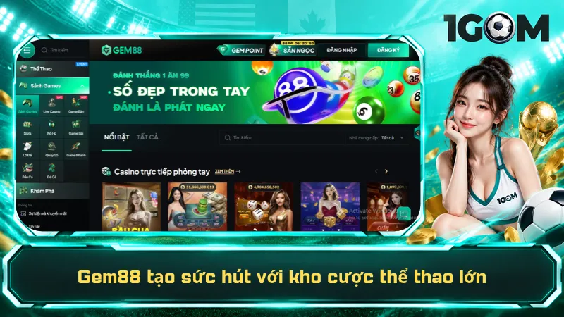 Gem88 tạo sức hút với kho cược thể thao lớn
