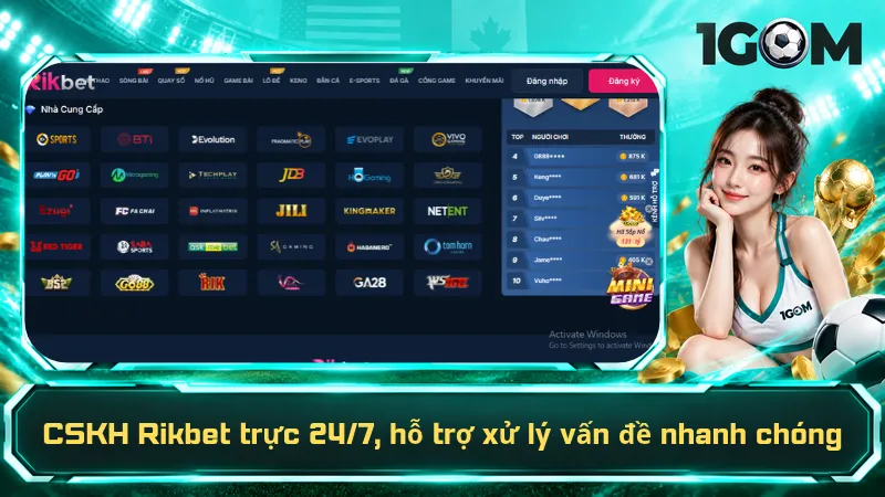 CSKH Rikbet trực 24/7, hỗ trợ xử lý vấn đề nhanh chóng