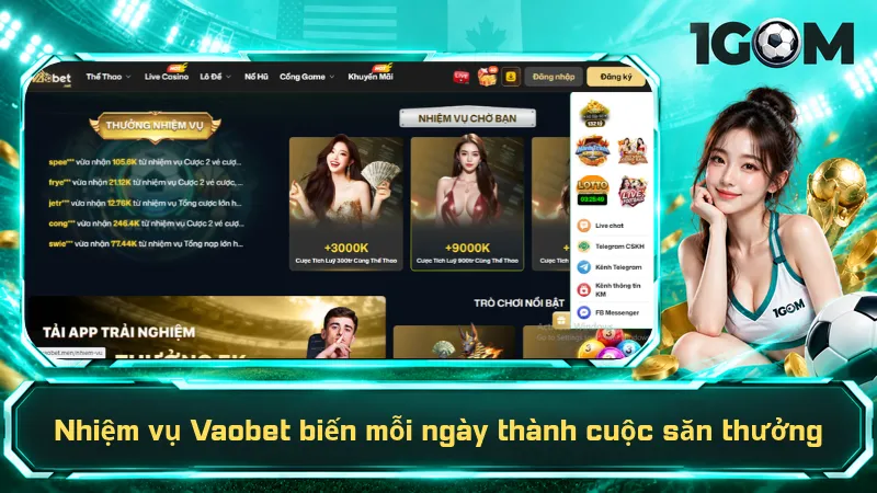 Nhiệm vụ Vaobet biến mỗi ngày thành cuộc săn thưởng