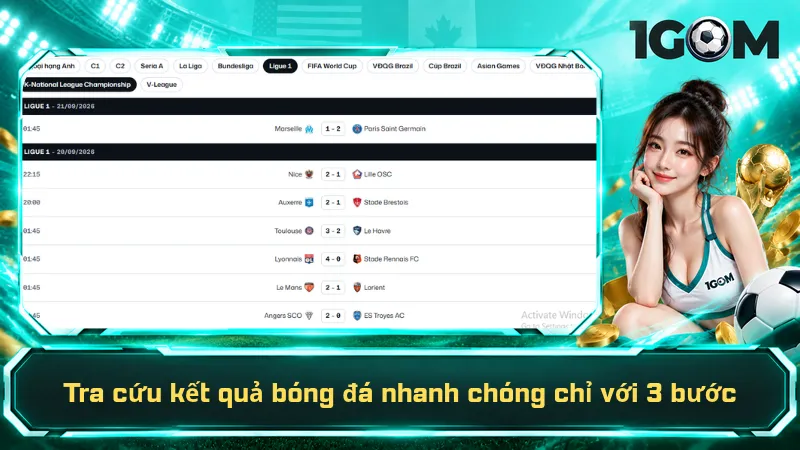 Tra cứu kết quả bóng đá nhanh chóng chỉ với 3 bước