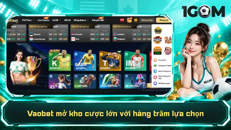 Vaobet mở kho cược lớn với hàng trăm lựa chọn