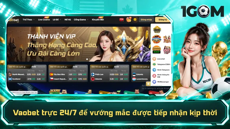 Vaobet trực 24/7 để vướng mắc được tiếp nhận kịp thời